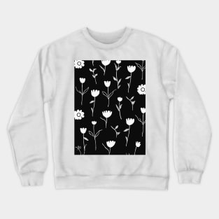 Floral Pattern Minimalistic: Subtle Flower Geometry Crewneck Sweatshirt